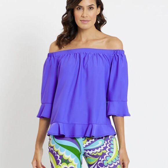 Jude Connally Demi Off Shoulder Flounce Top - Picture 2 of 10